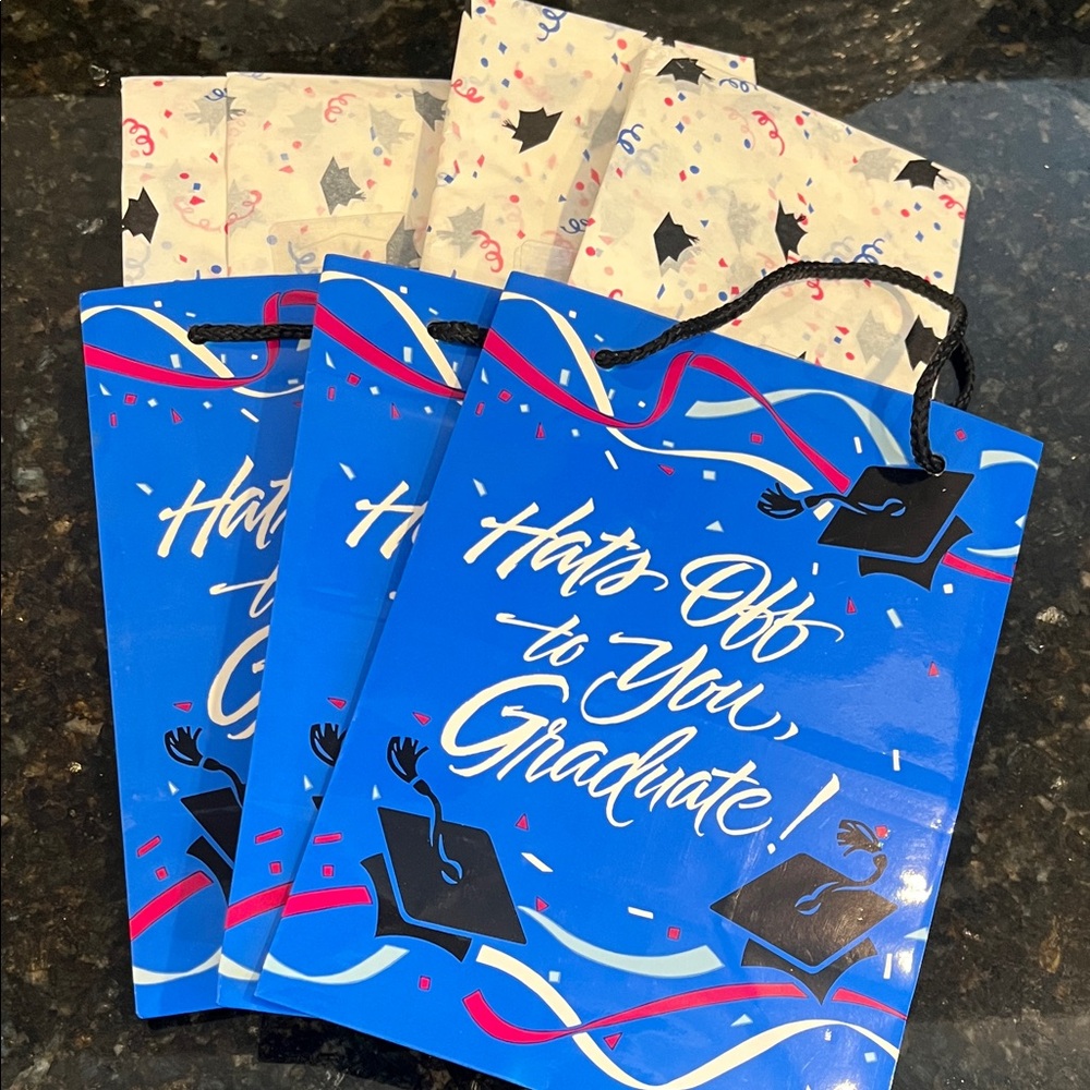 Graduation Gift Bags with Tissue - Picture 1 of 3